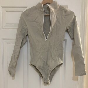 Cozy Beige Kids Bodysuit with Zipper